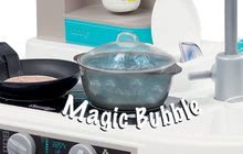 Elektronické kuchynky - Kuchynka Tefal Studio Bubble Smoby elektronická s magickým bublaním, sódou, kávovarom a 26 doplnkami tyrkysovo-šedá_1