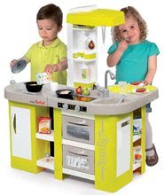 Bucătărie pentru copii seturi - Set bucătărie electronică Tefal Studio XL Smoby kiwi cu sunete și cărucior de curăţenie cu aspirator_4