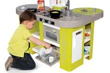 Bucătărie pentru copii seturi - Set bucătărie electronică Tefal Studio XL Smoby kiwi cu sunete și cărucior de curăţenie cu aspirator_5
