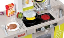 Kuchyňky pro děti sety - Set kuchyňka elektronická Tefal Studio XL Smoby kiwi se zvuky a úklidový vozík s vysavačem_3