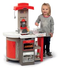 Elektronické kuchyňky - Kuchyňka skládací elektronická Tefal Opencook Smoby červená s kávovarem a chladničkou a 22 doplňků_0