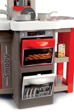 Elektronické kuchynky - Kuchynka skladacia elektronická Tefal Opencook Smoby červená s kávovarom a chladničkou a 22 doplnkov_1