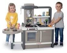 Bucătării electronice de jucărie - Bucătărie de jucărie, care crește împreună cu vârsta și apă curentă Tefal Evolutive Smoby argintiu cu barbotare magică paste morcov și 40 de accesorii_3