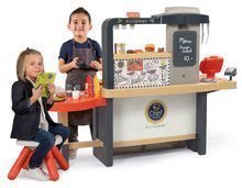 Kuchyňky pro děti sety - Set restaurace s elektronickou kuchyňkou Chef Corner Restaurant Smoby s kočárkem pro dvě panenky DeLuxe Maxi Cosi&Quinny Grey_2