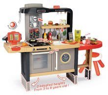Kuchyňky pro děti sety - Set restaurace s elektronickou kuchyňkou Chef Corner Restaurant Smoby s kočárkem pro dvě panenky DeLuxe Maxi Cosi&Quinny Grey_6