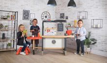 Kuchyňky pro děti sety - Set restaurace s elektronickou kuchyňkou Chef Corner Restaurant Smoby s kočárkem pro dvě panenky DeLuxe Maxi Cosi&Quinny Grey_21
