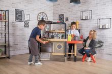 Kuchyňky pro děti sety - Set restaurace s elektronickou kuchyňkou Chef Corner Restaurant Smoby s kočárkem pro dvě panenky DeLuxe Maxi Cosi&Quinny Grey_44