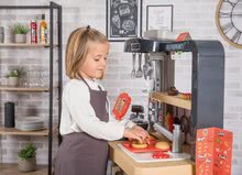 Kuchyňky pro děti sety - Set restaurace s elektronickou kuchyňkou Chef Corner Restaurant Smoby s kočárkem pro dvě panenky DeLuxe Maxi Cosi&Quinny Grey_50