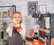 Kuchyňky pro děti sety - Set restaurace s elektronickou kuchyňkou Chef Corner Restaurant Smoby s kočárkem pro dvě panenky DeLuxe Maxi Cosi&Quinny Grey_51