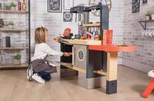 Kuchyňky pro děti sety - Set restaurace s elektronickou kuchyňkou Chef Corner Restaurant Smoby s kočárkem pro dvě panenky DeLuxe Maxi Cosi&Quinny Grey_53