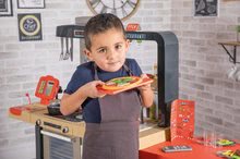 Kuchyňky pro děti sety - Set restaurace s elektronickou kuchyňkou Chef Corner Restaurant Smoby s kočárkem pro dvě panenky DeLuxe Maxi Cosi&Quinny Grey_55