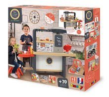 Kuchyňky pro děti sety - Set restaurace s elektronickou kuchyňkou Chef Corner Restaurant Smoby s kočárkem pro dvě panenky DeLuxe Maxi Cosi&Quinny Grey_34