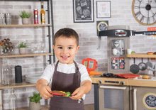 Kuchyňky pro děti sety - Set restaurace s elektronickou kuchyňkou Chef Corner Restaurant Smoby s kočárkem pro dvě panenky DeLuxe Maxi Cosi&Quinny Grey_62