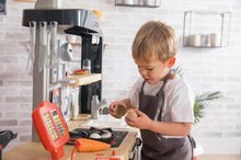 Kuchyňky pro děti sety - Set restaurace s elektronickou kuchyňkou Chef Corner Restaurant Smoby s kočárkem pro dvě panenky DeLuxe Maxi Cosi&Quinny Grey_69