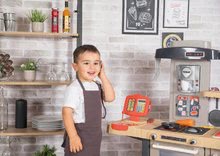 Kuchyňky pro děti sety - Set restaurace s elektronickou kuchyňkou Chef Corner Restaurant Smoby s kočárkem pro dvě panenky DeLuxe Maxi Cosi&Quinny Grey_71