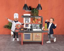Kuchynky pre deti sety - Set reštaurácia s elektronickou kuchynkou Kids Restaurant záchod s kúpeľnou Smoby a vanička s jedálenskou stoličkou a kolíska_9