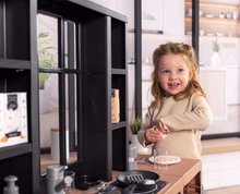 Kuchyňky pro děti sety - Set kuchynka moderná Loft Industrial Kitchen Smoby a tabuľa polohovateľná na kreslenie s kriedou a magnetkami SM312600-30_0