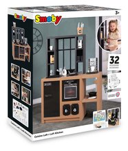 Kuchyňky pro děti sety - Set kuchynka moderná Loft Industrial Kitchen Smoby a tabuľa polohovateľná na kreslenie s kriedou a magnetkami SM312600-30_27