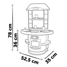 Obyčejné kuchyňky - Kuchyňka Nova Kitchen Smoby v minimalistickém designu s 13 doplňky výška 78 cm_2