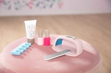 Kozmetický stolík pre deti - Manikúra s elektronickou UV lampou My Beauty Nail Set Smoby s pilníkom krémom a dva gél laky na nechty_5