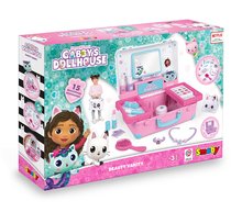 Mesa de maquillaje para niños - Kozmetický kufrík so zrkadlom Gabby Beauty Vanity Smoby se traduce al español como: Maletín de cosméticos con espejo Gabby Be para una peluquera con estudio de uñas y cosméticos de maquillaje con 15 complementos_14