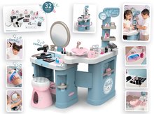 Kozmetické stolíky sety - Set kozmetický stolík elektronický My Beauty Center 3in1 Smoby s domčekom pre bábiku - kuchyňa kúpeľňa spálňa_3