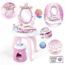 Kosmetický stolek pro děti - Kosmetický stolek Disney Princess 2in1 Hairdresser Smoby a židle s 10 zkrášlovacími doplňky 94 cm výška_1