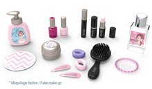 Tavolo trucco per bambini - Specchiera trucco con specchio rimovibile My Beauty Studio Smoby scomparti apribili e alberelli per appendere bigiotteria_2