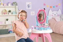 Kosmetiktisch für Kinder - Kosmetiktisch mit drehbarem Spiegel und Stuhl Gabby Dressing Table 2in1 Smoby mit Stauraum für 12 Zubehörteile_3