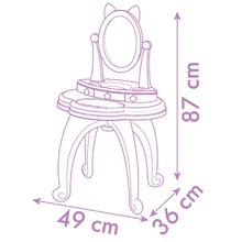 Kosmetiktisch für Kinder - Kosmetiktisch mit drehbarem Spiegel und Stuhl Gabby Dressing Table 2in1 Smoby mit Stauraum für 12 Zubehörteile_3