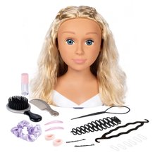 Kozmetična mizica za otroke - Česalna glava za frizerko z blond lasmi My Beauty Blonde Styling Head Smoby ustvarjanje frizur z 19 dodatki_1