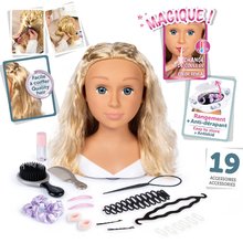 Pipereasztalok gyerekeknek - Fésülhető babafej fodrásznőnek szőke hajkoronával My Beauty Blonde Styling Head Smoby frizurák készítésére 19 kiegészítővel_2