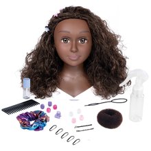 Kosmetiktisch für Kinder - Frisierkopf für Friseure mit dunklen Haaren My Beauty Styling Head Smoby Erstellung von Frisuren mit 23 Accessoires_1