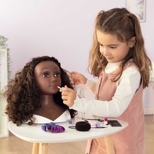 Kosmetiktisch für Kinder - Frisierkopf für Friseure mit dunklen Haaren My Beauty Styling Head Smoby Erstellung von Frisuren mit 23 Accessoires_0