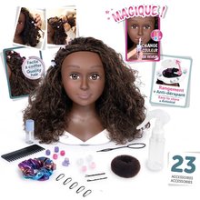 Pipereasztalok gyerekeknek - Fésülhető babafej fodrásznőnek barna hajkoronával My Beauty Styling Head Smoby frizurák készítésére 23 kiegészítővel_2