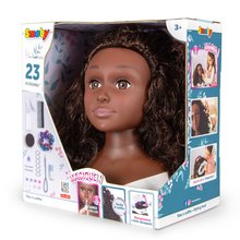 Kosmetiktisch für Kinder - Frisierkopf für Friseure mit dunklen Haaren My Beauty Styling Head Smoby Erstellung von Frisuren mit 23 Accessoires_0