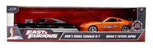 Modely - Autíčka Toyota Supra a Dodge Charger 1970 Fast & Furious Twin Pack Jada kovová s otevíratelnými dveřmi délka 12 cm 1:32_11