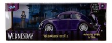 Modellini auto - Auto Volkswagen Beetle Hollywood Rides Jada in metallo con porte apribili e figurina Wednesday 1:24_5