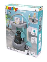 Chariots de ménage pour enfants - Chariot de nettoyage Rowenta Cleaning Trolley Smoby avec un aspirateur électronique et 3 accessoires_0