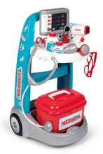 Obchody pre deti sety - Set obchod elektronický zmiešaný tovar s chladničkou Maxi Market a lekársky vozík Smoby so zvukom a svetlom a prenosný box pre psíka_0