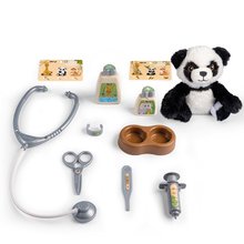 Carreli medici per bambini - Valigetta del veterinario con trasportino 2in1 Veterinary Case Smoby con un panda di peluche e strumenti medici 12 accessori_1