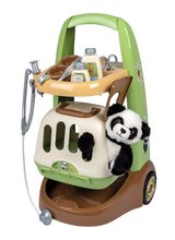 Sets de cuisine pour enfants - Set de cuisine électronique et chariot vétérinaire avec mallette Tefal French Touch Bubble Smoby avec un bouillonnement magique et un panda en peluche_0