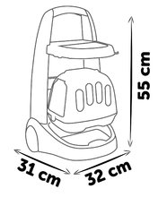 Play kitchen sets - Set kuchynka elektronická a zverolekársky vozík s kufríkom Tefal French Touch Bubble Smoby so zvukmi a plyšovou pandou SM311206-33_17