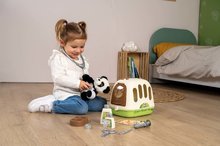 Kuhinje za otroke kompleti - Set kuhinja elektronska in veterinarski voziček s kovčkom Tefal French Touch Bubble Smoby s čarobnim mehurčkanjem in plišasto pando_12