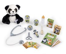 Carritos médicos para niños - Consulta veterinaria con panda de peluche Centro Veterinario Smoby con un mostrador médico y una bañera con 19 accesorios_1