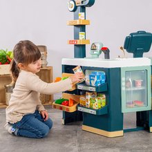 Obchody pre deti - Obchod elektronický zmiešaný tovar s chladničkou Maxi Market Smoby s pokladňou váhou skenerom a 50 doplnkov 90 cm výška_3