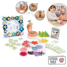 Trgovine za otroke - Cvećarna z izdelavo okrasnih cvetov Crea Deco Flowers Set Smoby 200 dodatkov s napravo za povezovanje tekstilnih lističev od 5 let_3