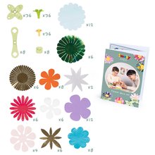 Boutiques pour enfants - Fleuriste avec fabrication de fleurs décoratives Crea Deco Flowers Set Smoby 200 accessoires avec un appareil pour assembler des flocons textiles à partir de 5 ans_0