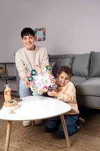 Obchody pre deti - Kvetinárstvo s výrobou ozdobných kvetov Crea Deco Flowers Set Smoby 200 doplnkov s prístrojom na spájanie textilných lupienkov od 5 rokov_6