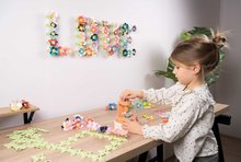 Läden für Kinder - Blumenladen mit Produktion von Dekorationsblumen Blumen Crea Deco Flowers Set Smoby 200 Zubehörteile mit Textilspanverbindungsmaschine ab 5 Jahre alt_1